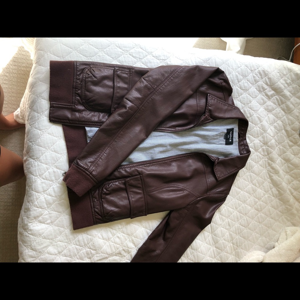 Nixon Brown leather jacket size small